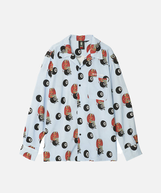 X-girl × KOZIK DEVIL GIRL OPEN COLLAR SHIRT