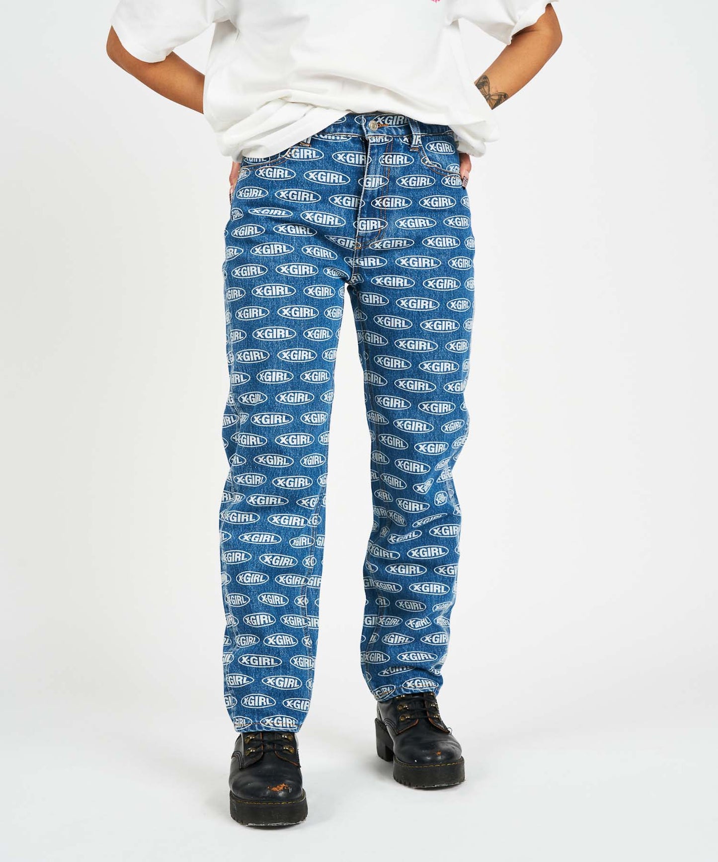 OVAL LOGO DENIM PANTS