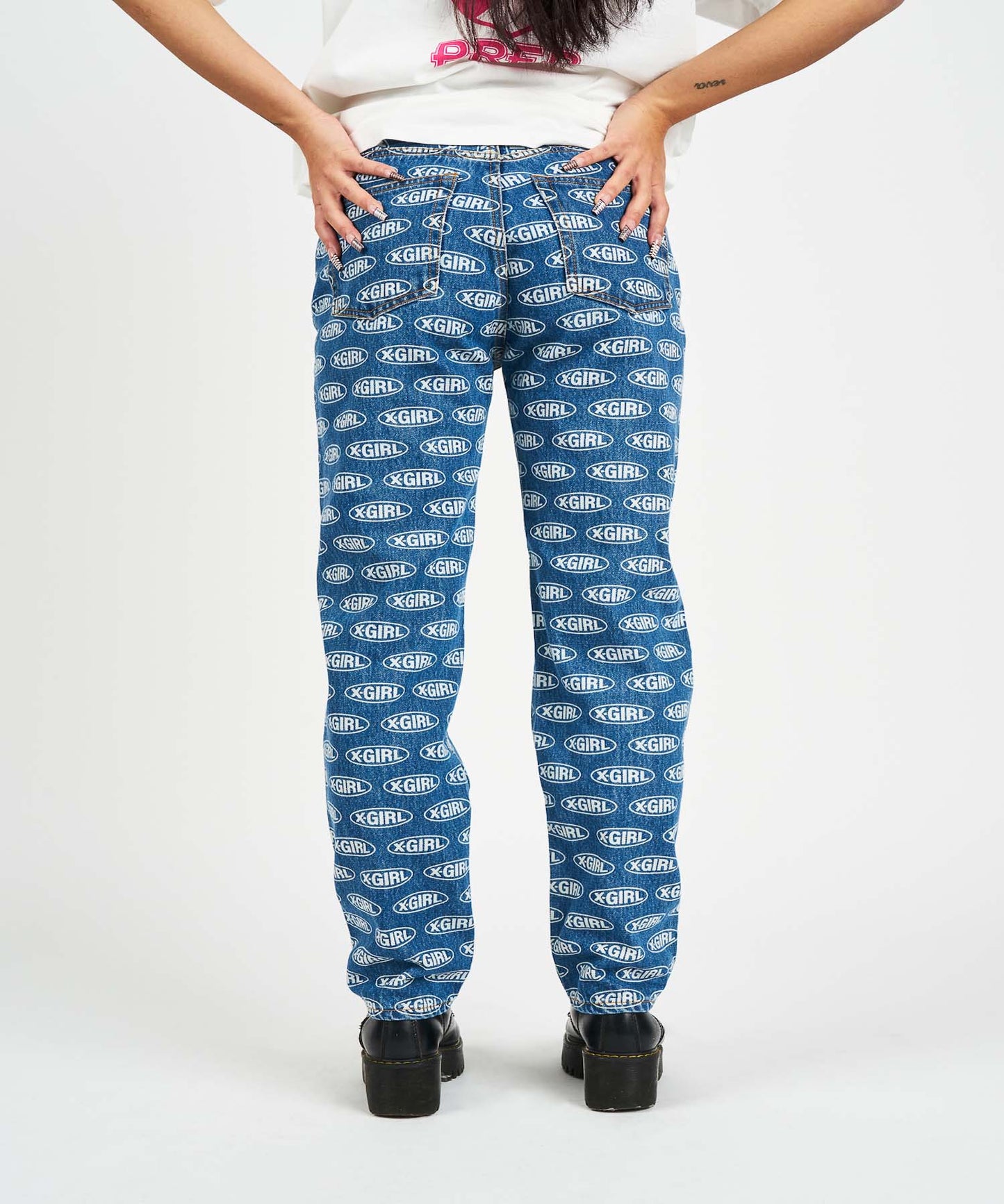 OVAL LOGO DENIM PANTS
