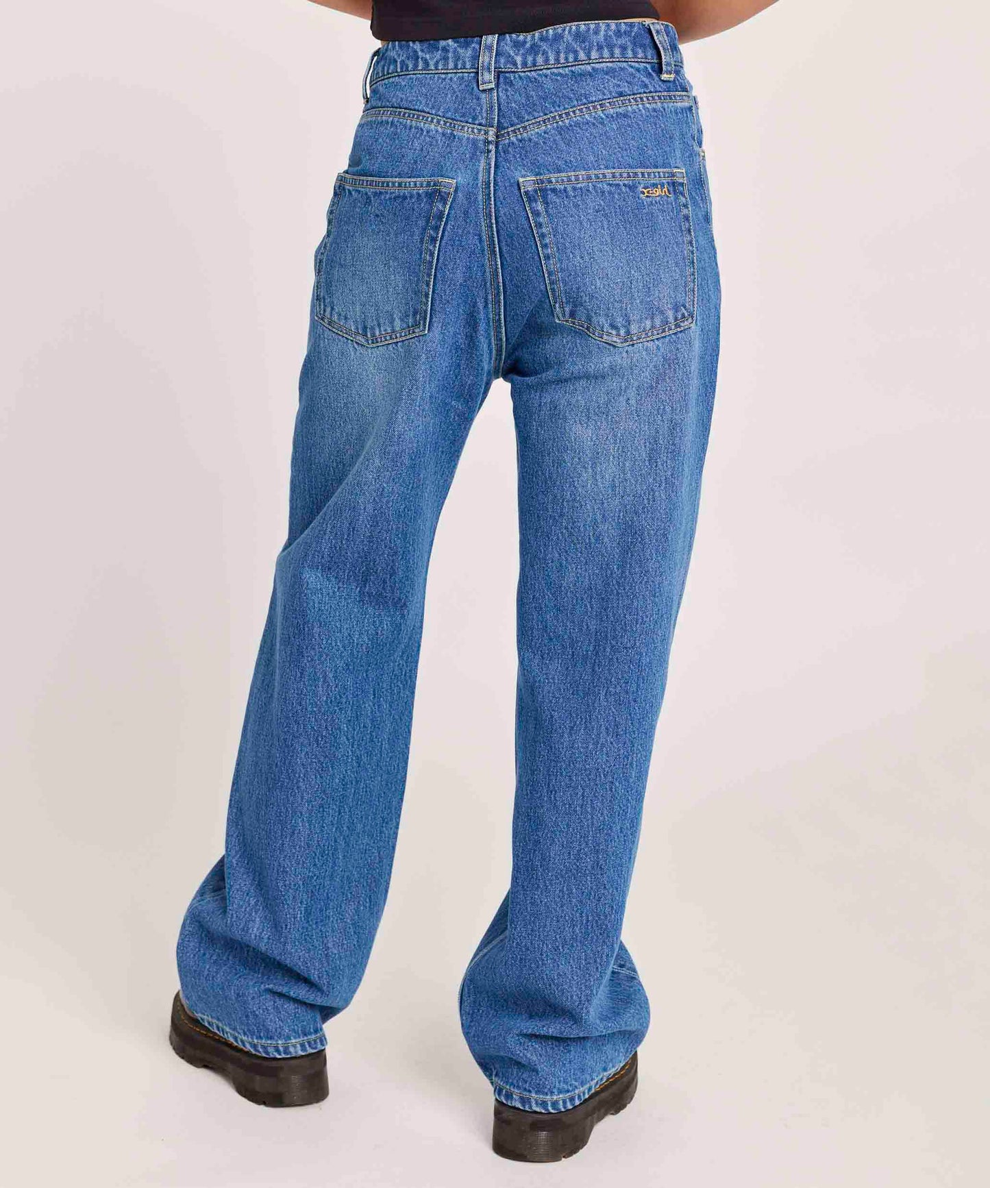 ASSYMETRIC WAIST DENIM PANTS
