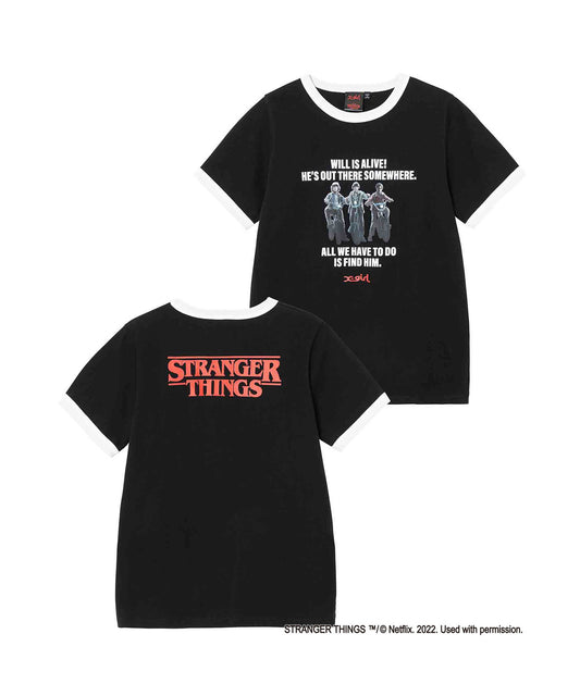 X-girl x STRANGER THINGS BOYS RINGER S/S TEE