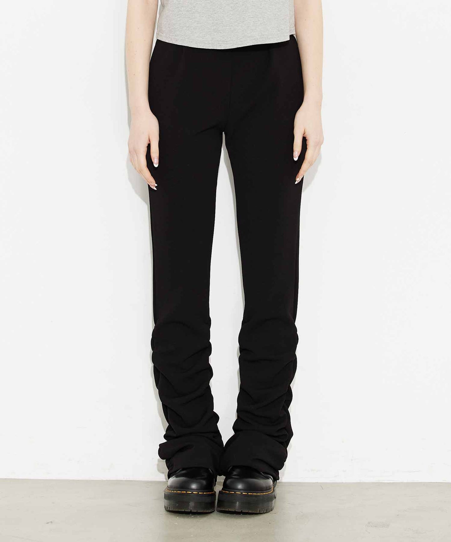 GATHERED EASY FLARE PANTS