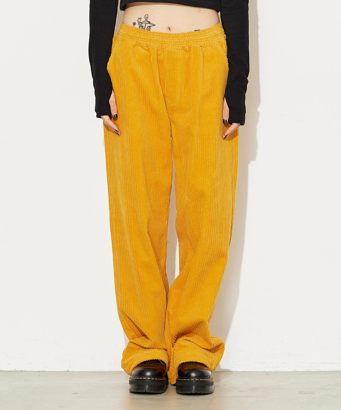 CORDUROY WIDE EASY PANTS