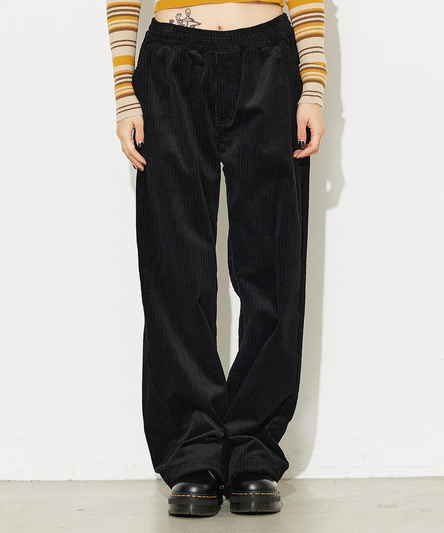 CORDUROY WIDE EASY PANTS