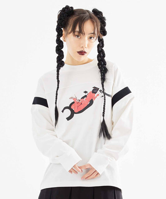 X-girl x T-REX FOOTBALL TEE