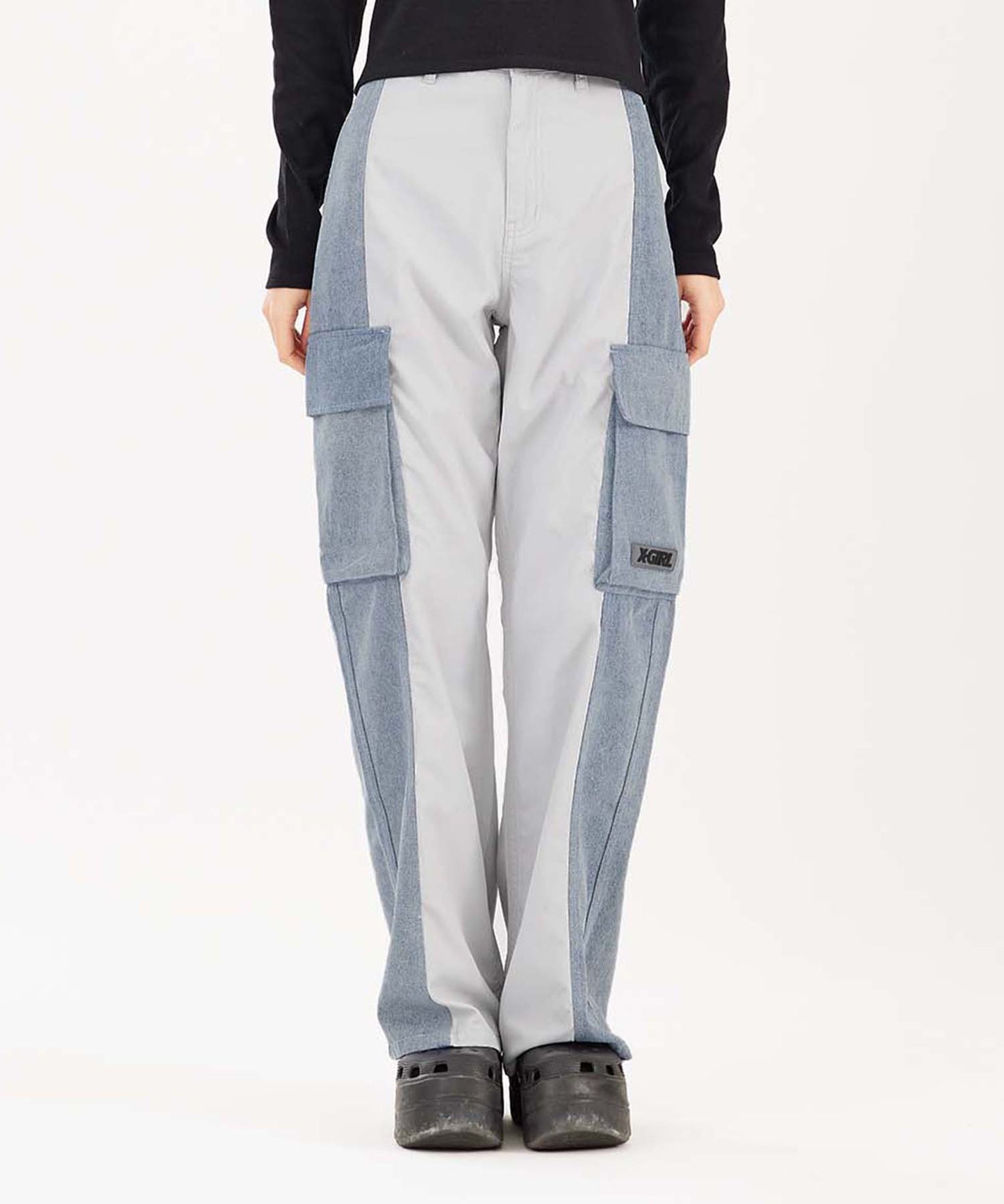 DENIM MIXED PANTS