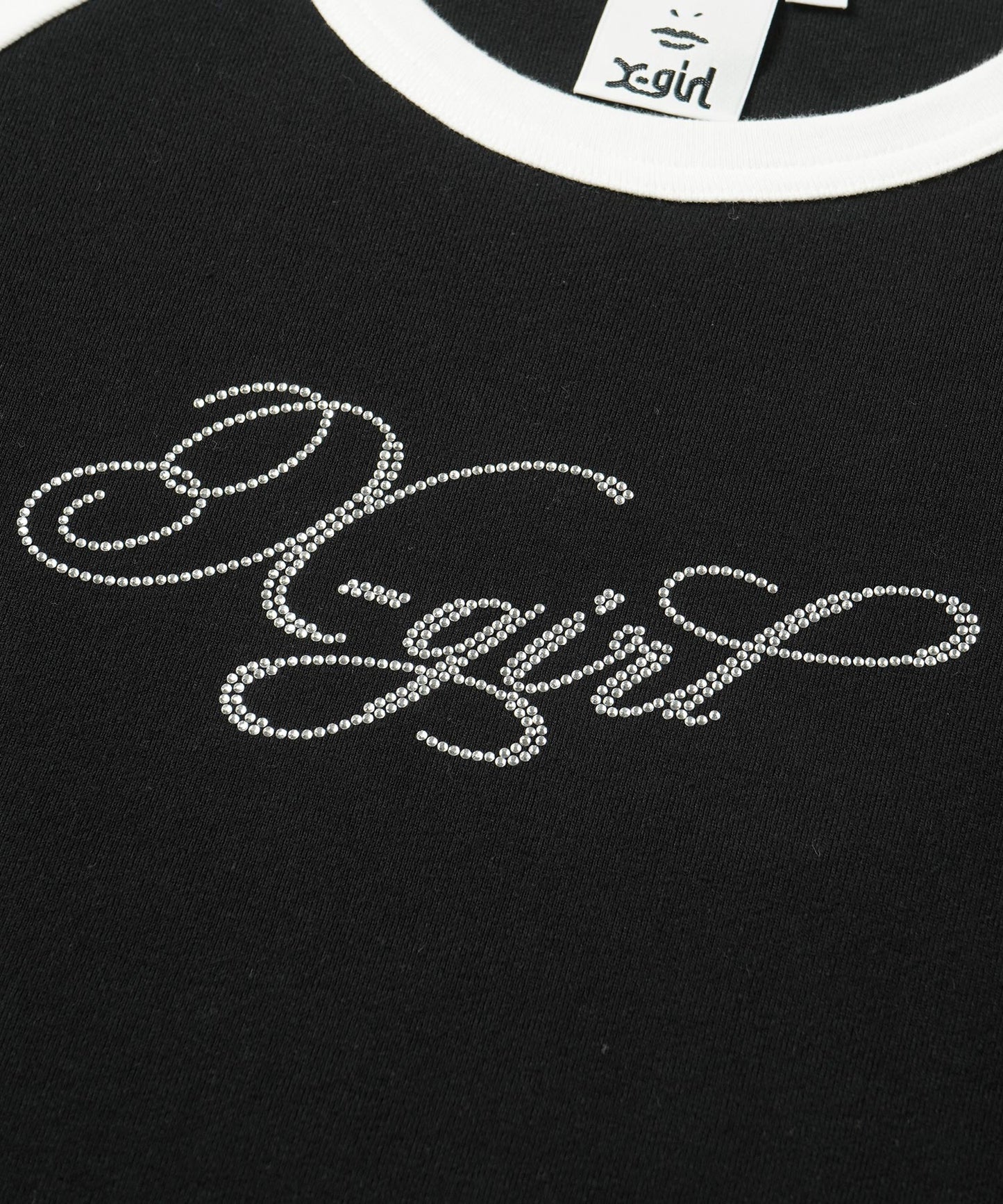 RHINESTONE LOGO S/S RAGLAN BABY TEE