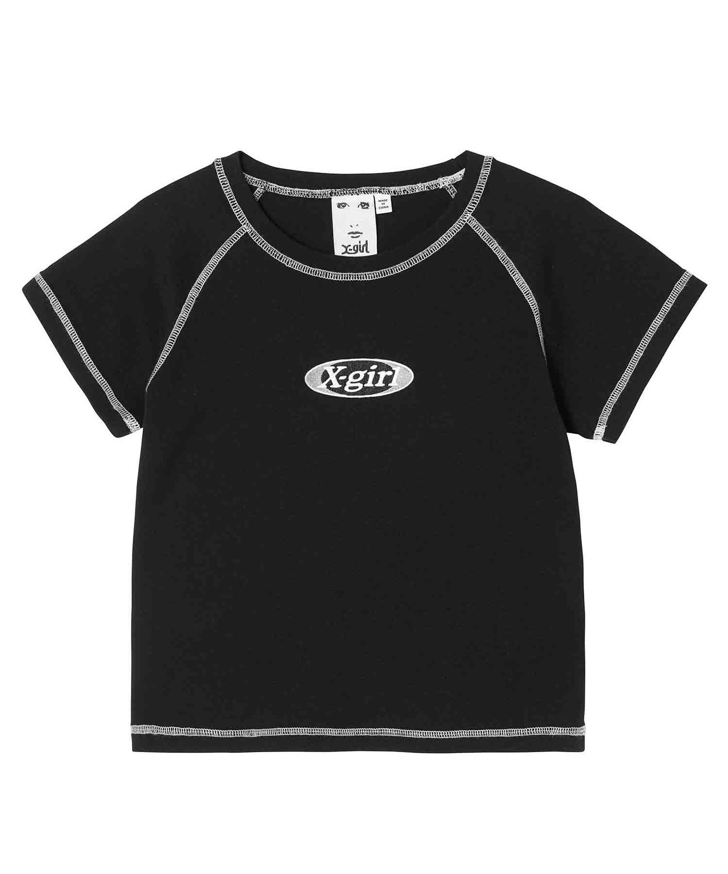 BICOLOR STITCH S/S BABY TEE