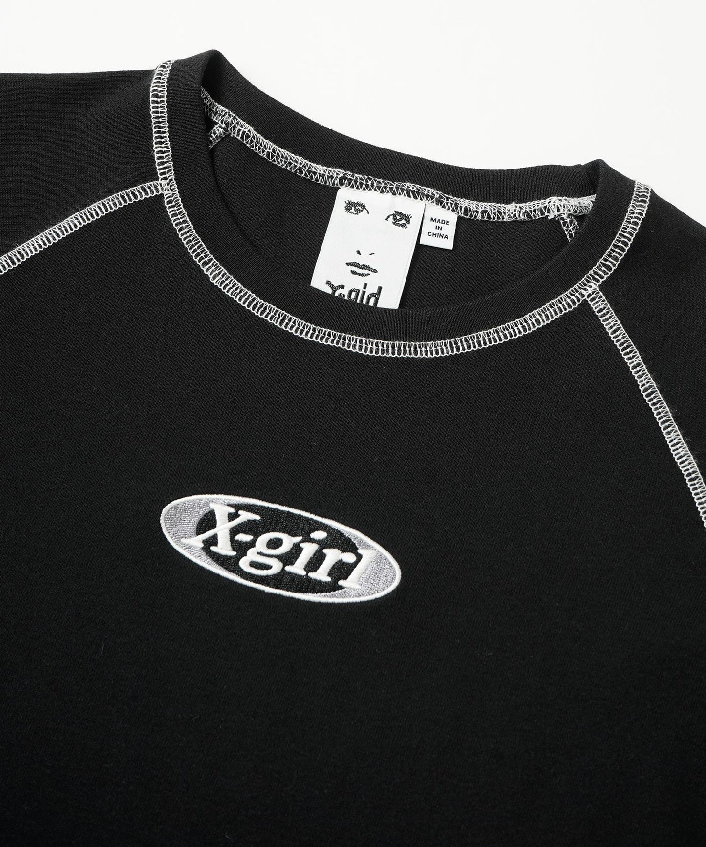 BICOLOR STITCH S/S BABY TEE
