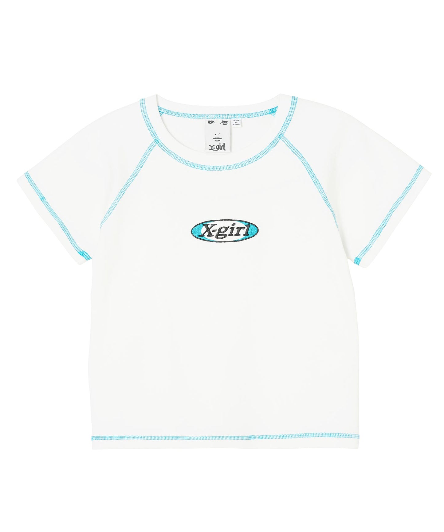 BICOLOR STITCH S/S BABY TEE