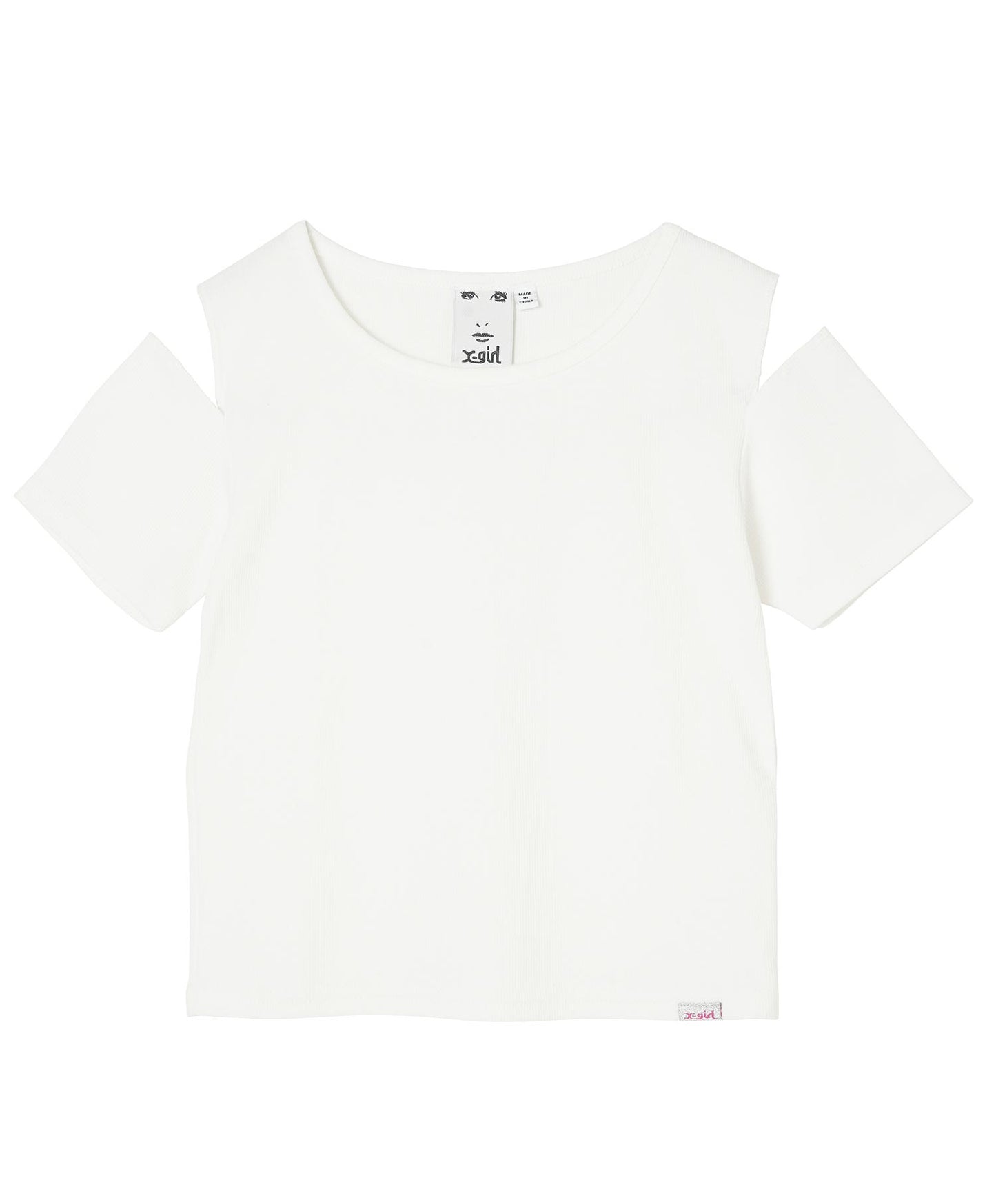 CUT OUT SHOULDER S/S TOP