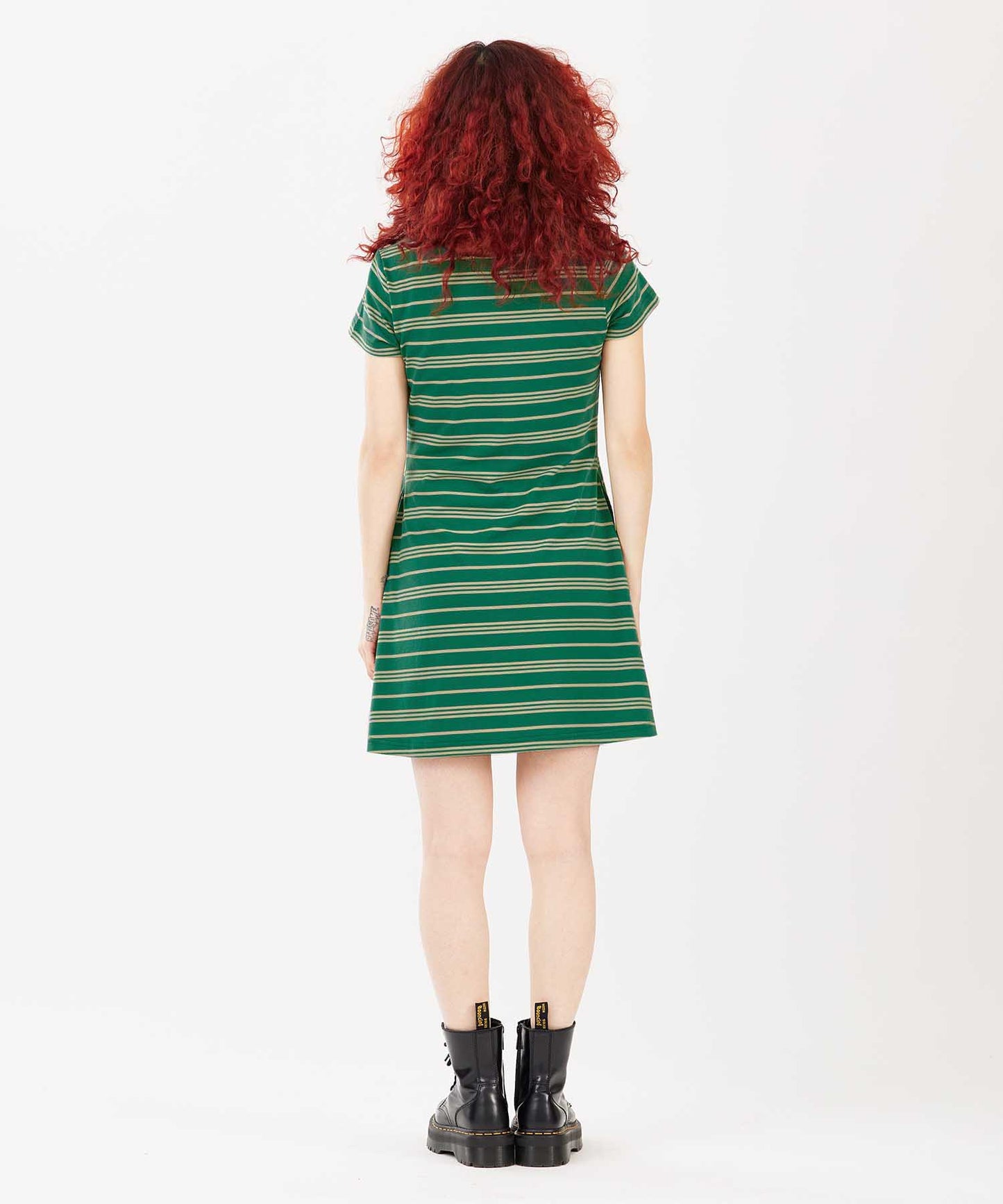 STRIPED BUTTON DOWN DRESS