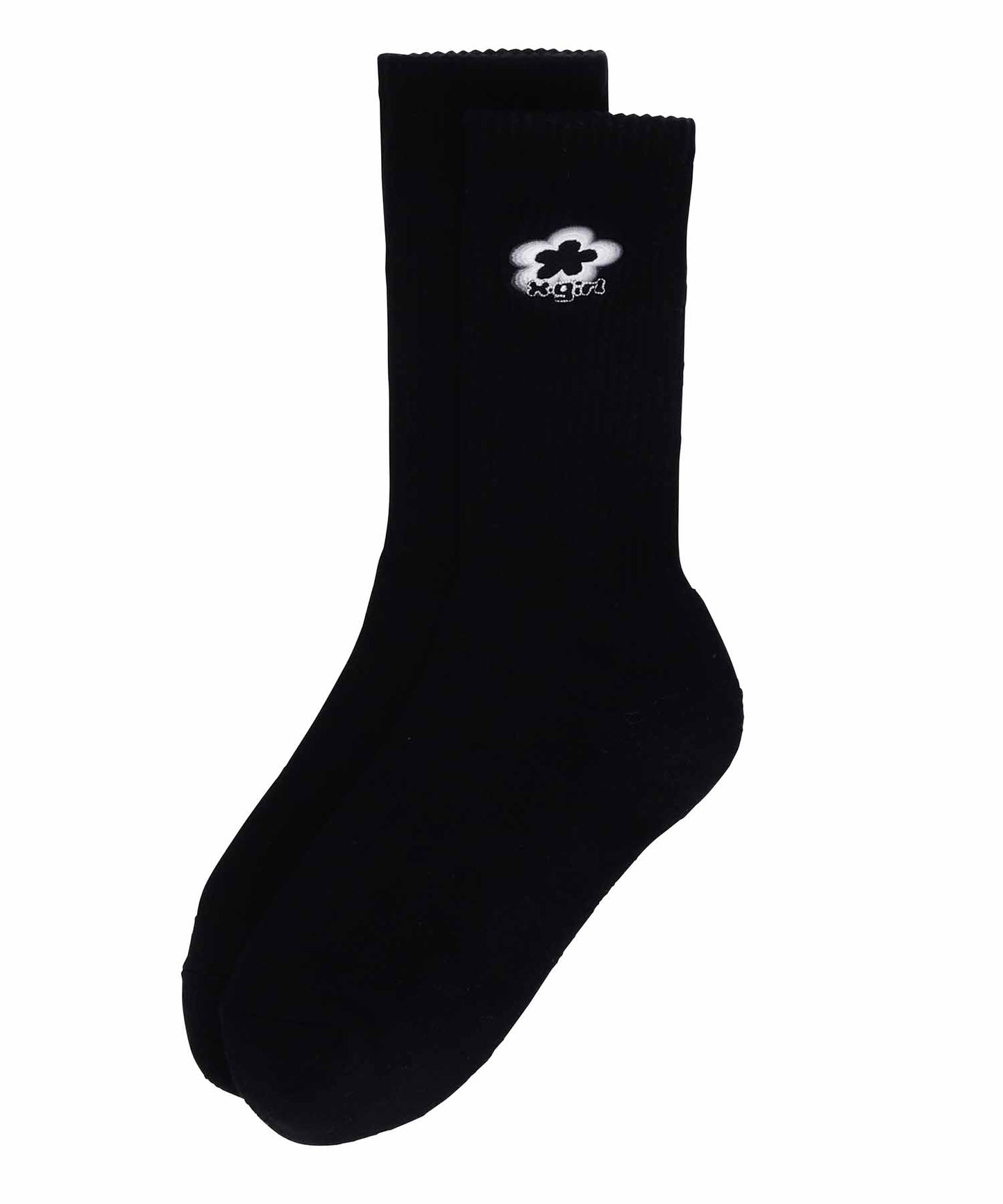 FLOWER LOGO RIB SOCKS