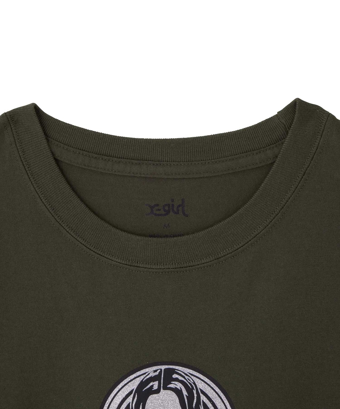 GLITTER CIRCLE BACKGROUND FACE LOGO S/S BABY TEE