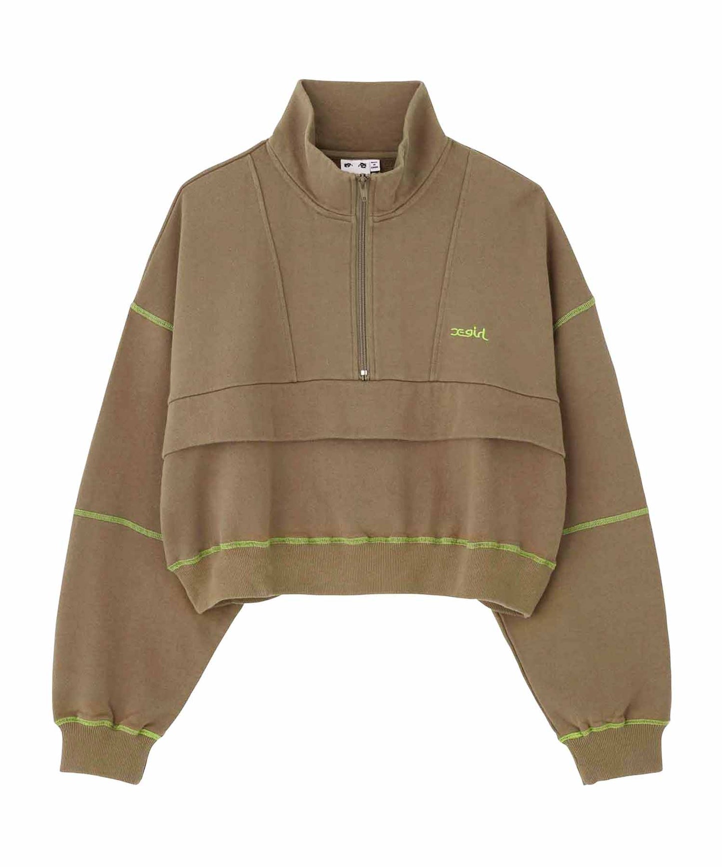 CONTRAST STITCH CROPPED ANORAK