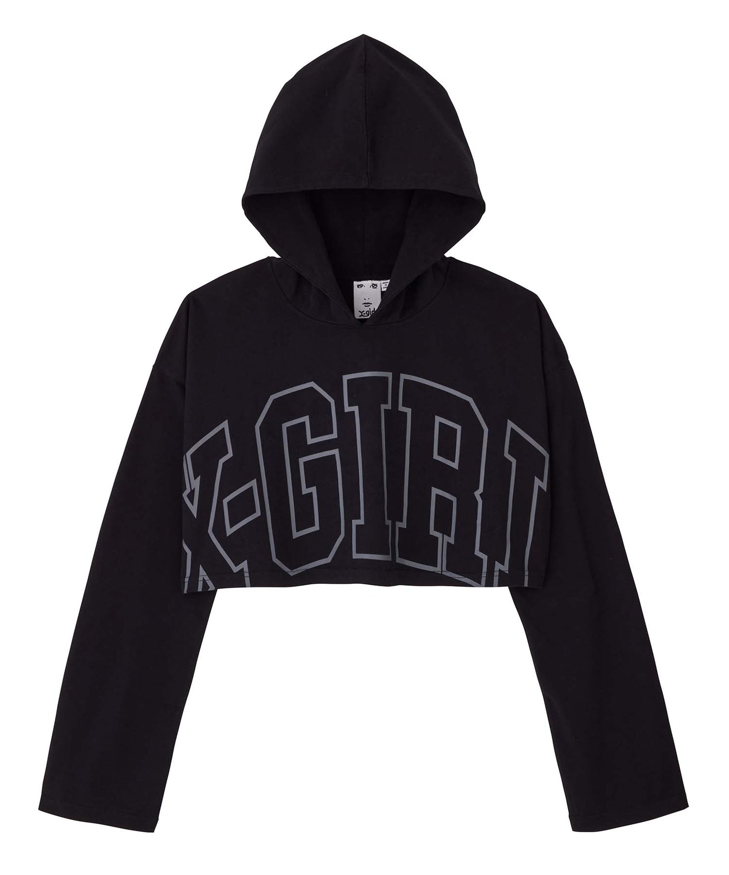 LOGO HOODED CROPPED TOP