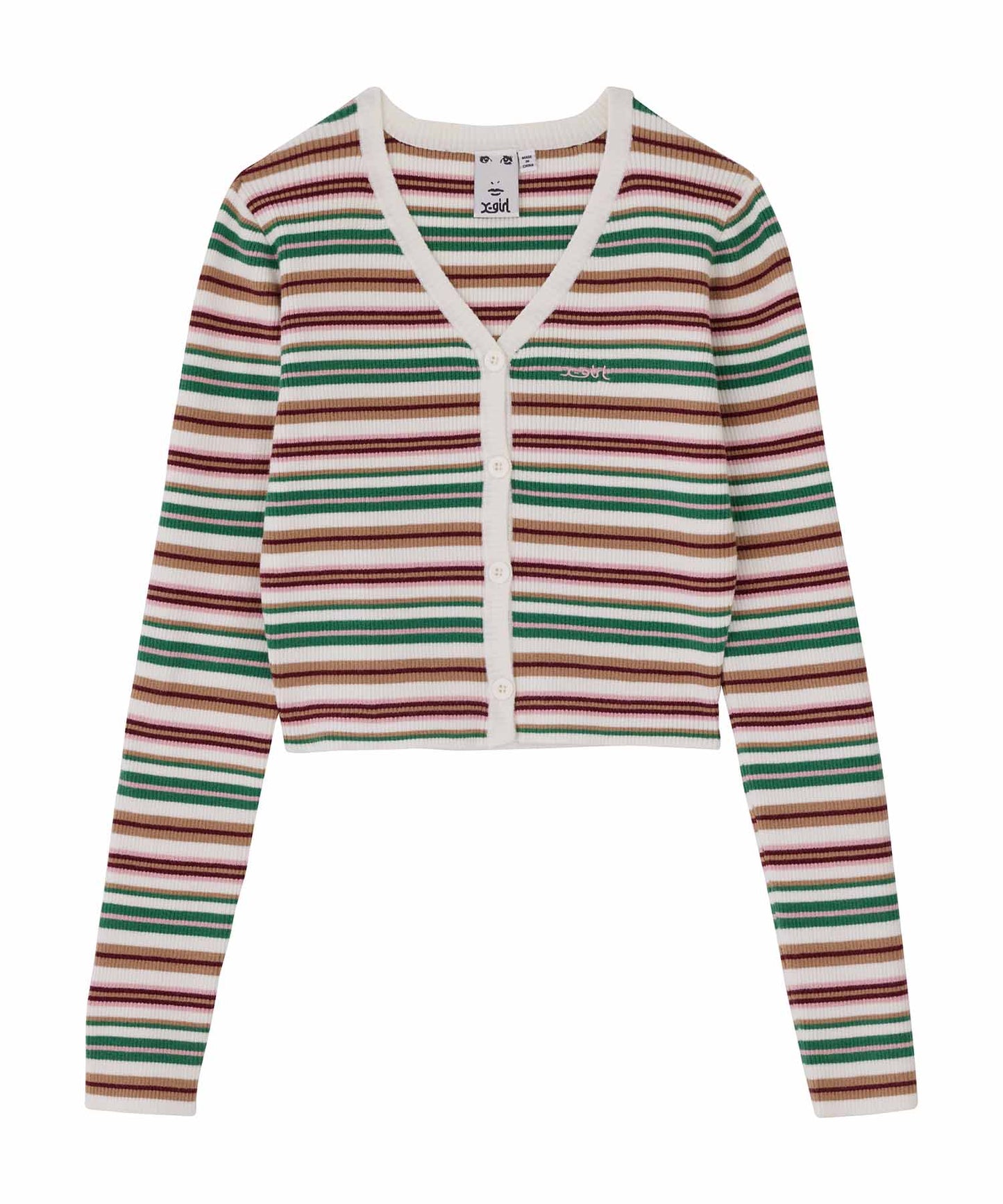 STRIPED KNIT CARDIGAN