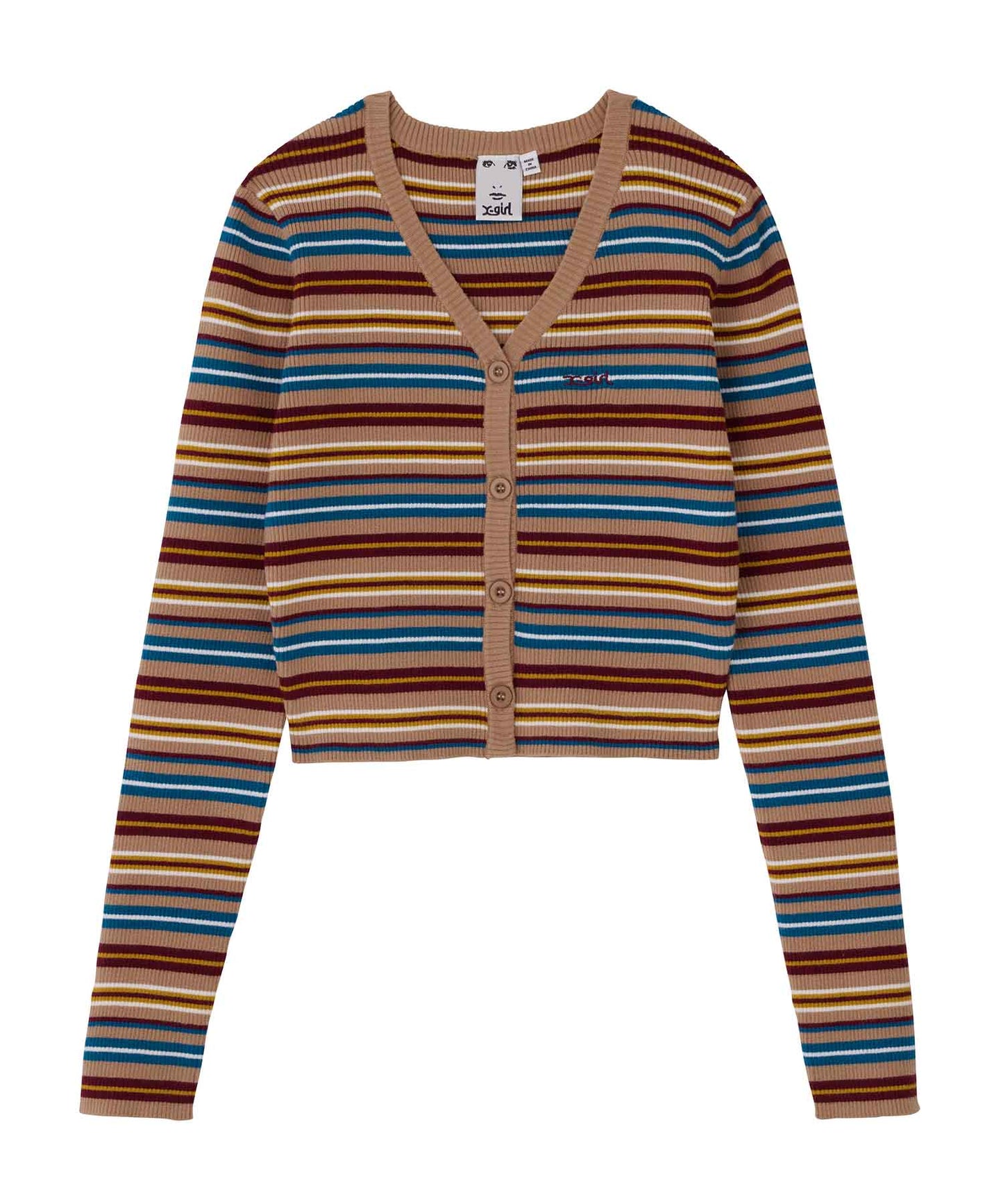 STRIPED KNIT CARDIGAN