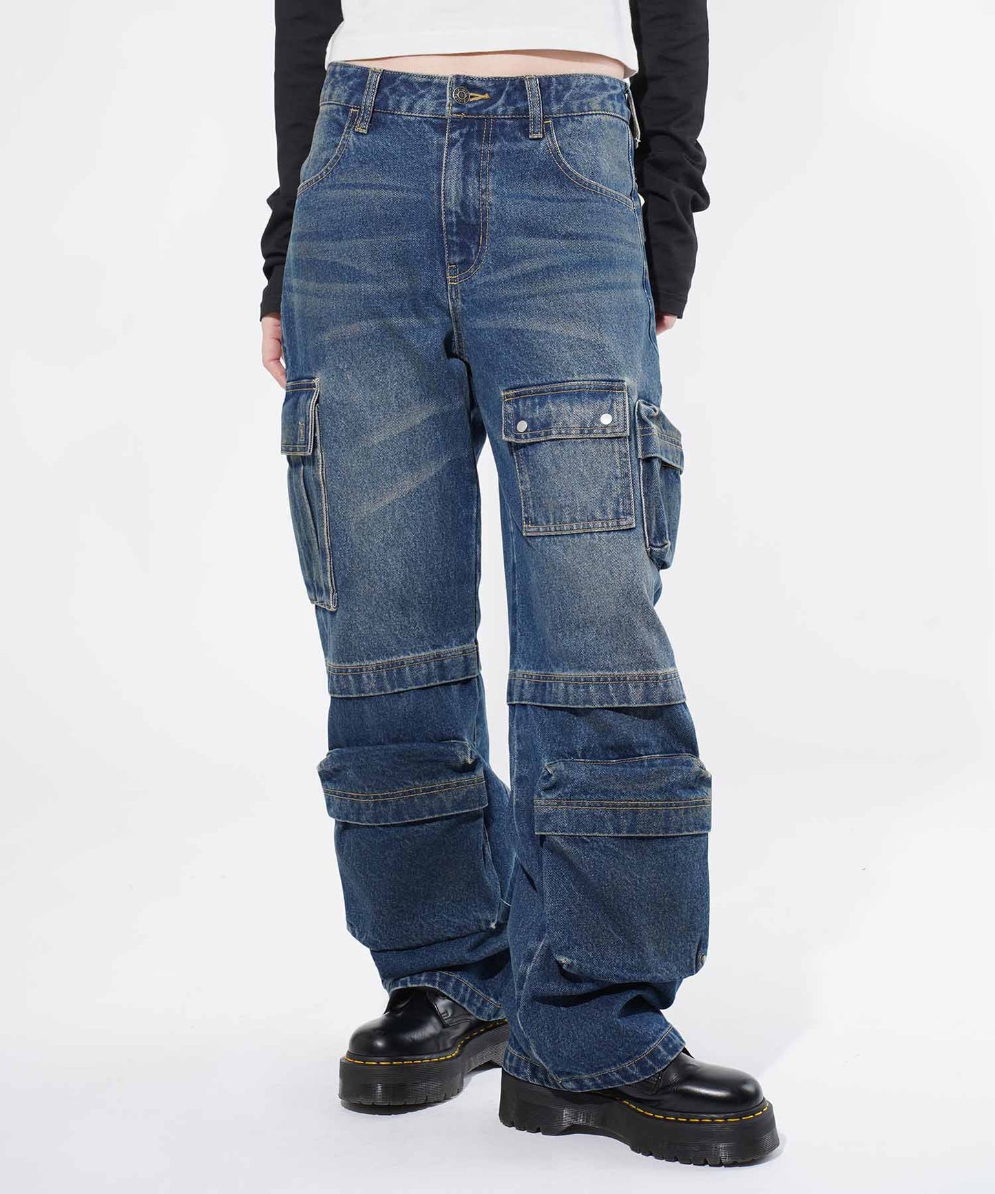 POCKET DENIM PANTS