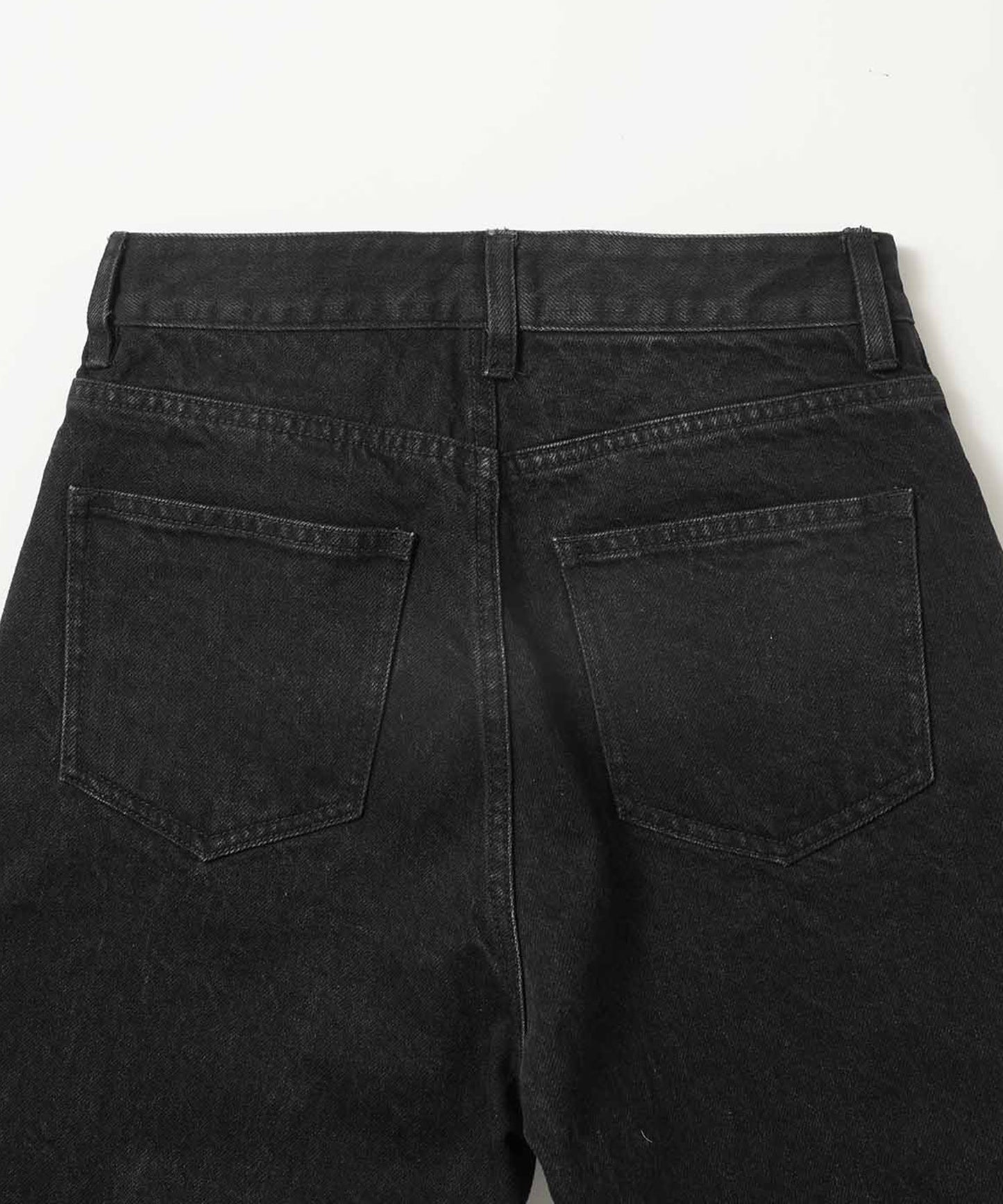 DISTRESSED ROLL UP DENIM PANTS