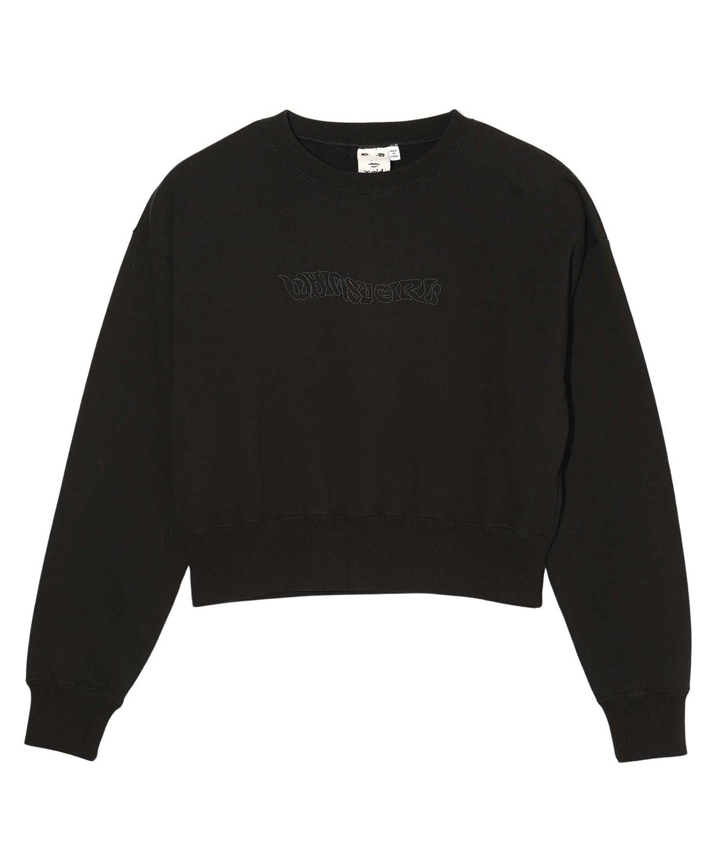 BUTTERFLY EMBROIDERY COMPACT SWEAT TOP