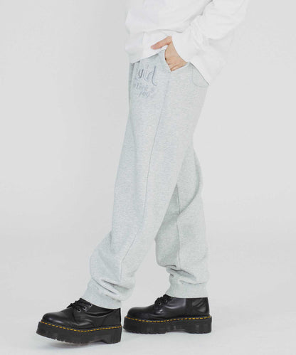 EMBROIDERED MILLS LOGO SWEAT PANTS