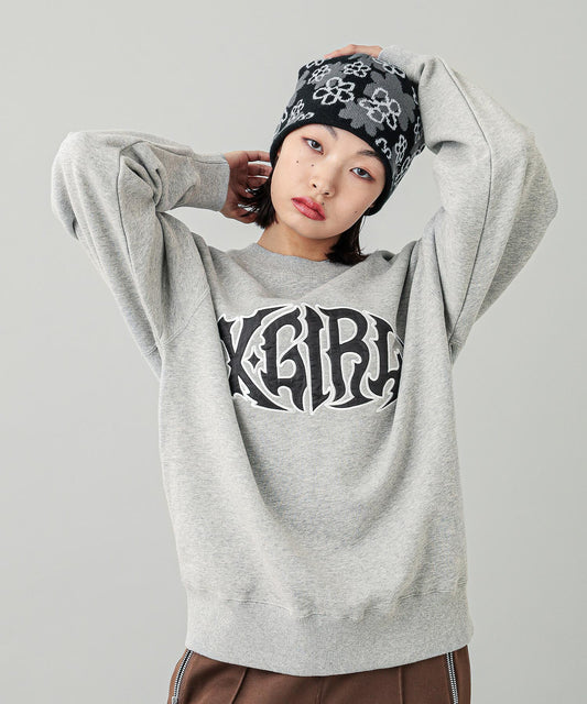 TRIBAL SHAPED LOGO PATCH CREWNECK SWEAT TOP