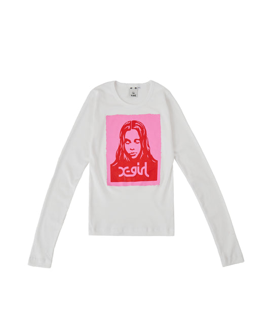 FACE POSTER L/S FITTED TEE