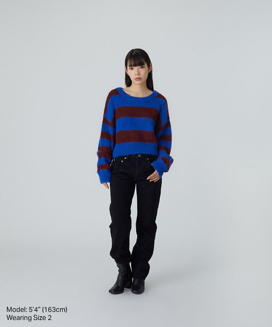Grungy Knitted Striped Sweater