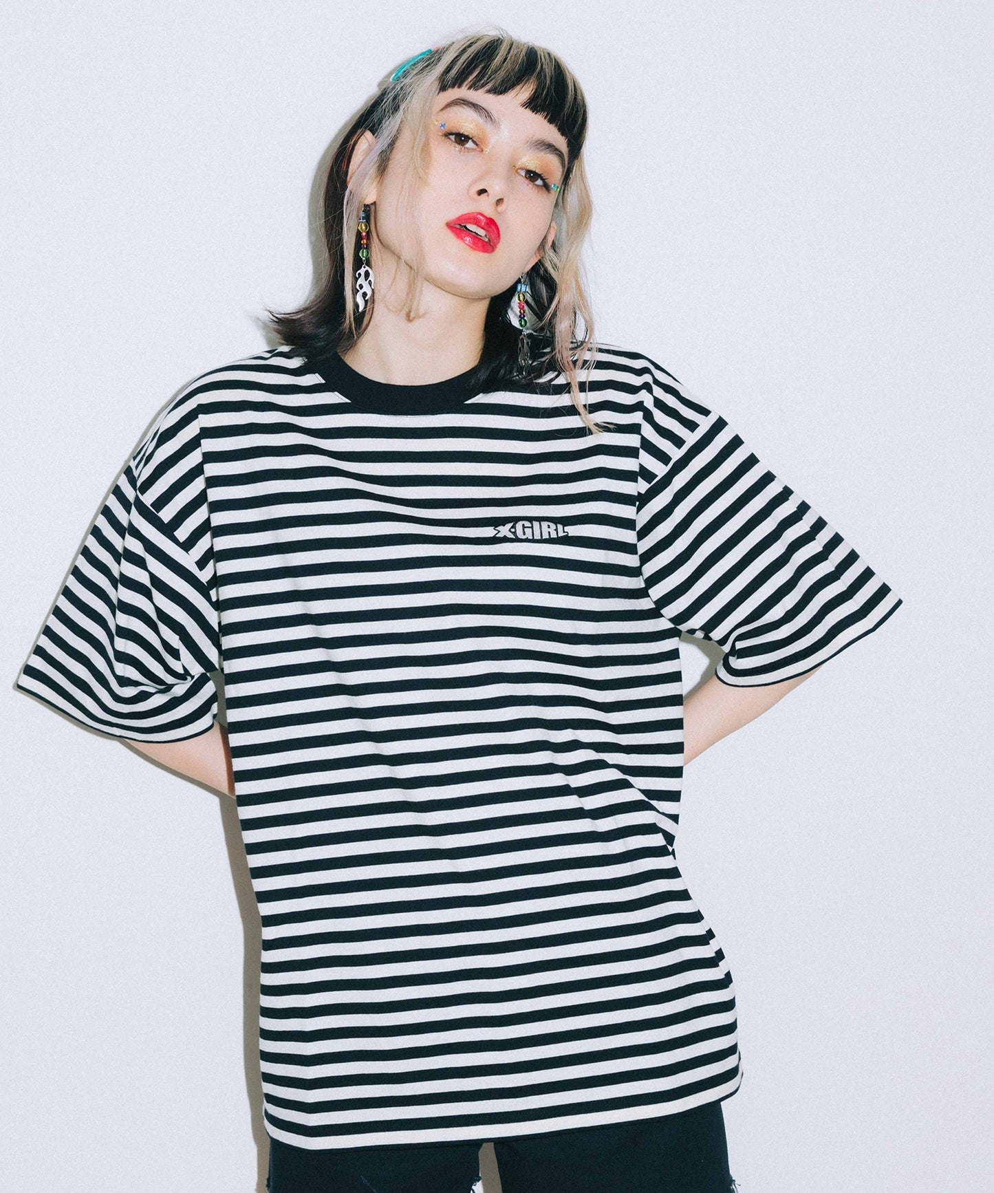 STRIPED H/S TEE