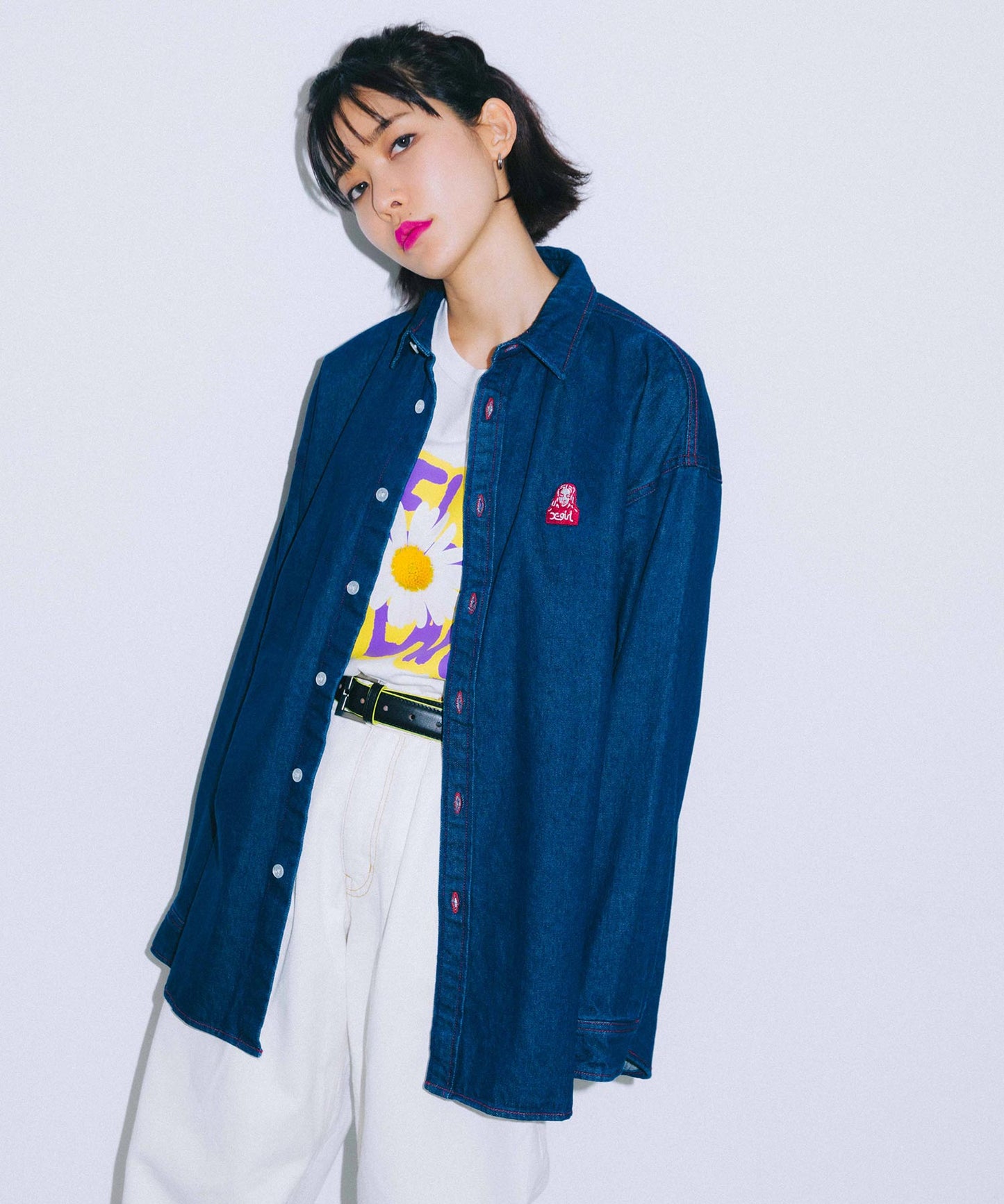 EMDROIDERY FACE SHIRT