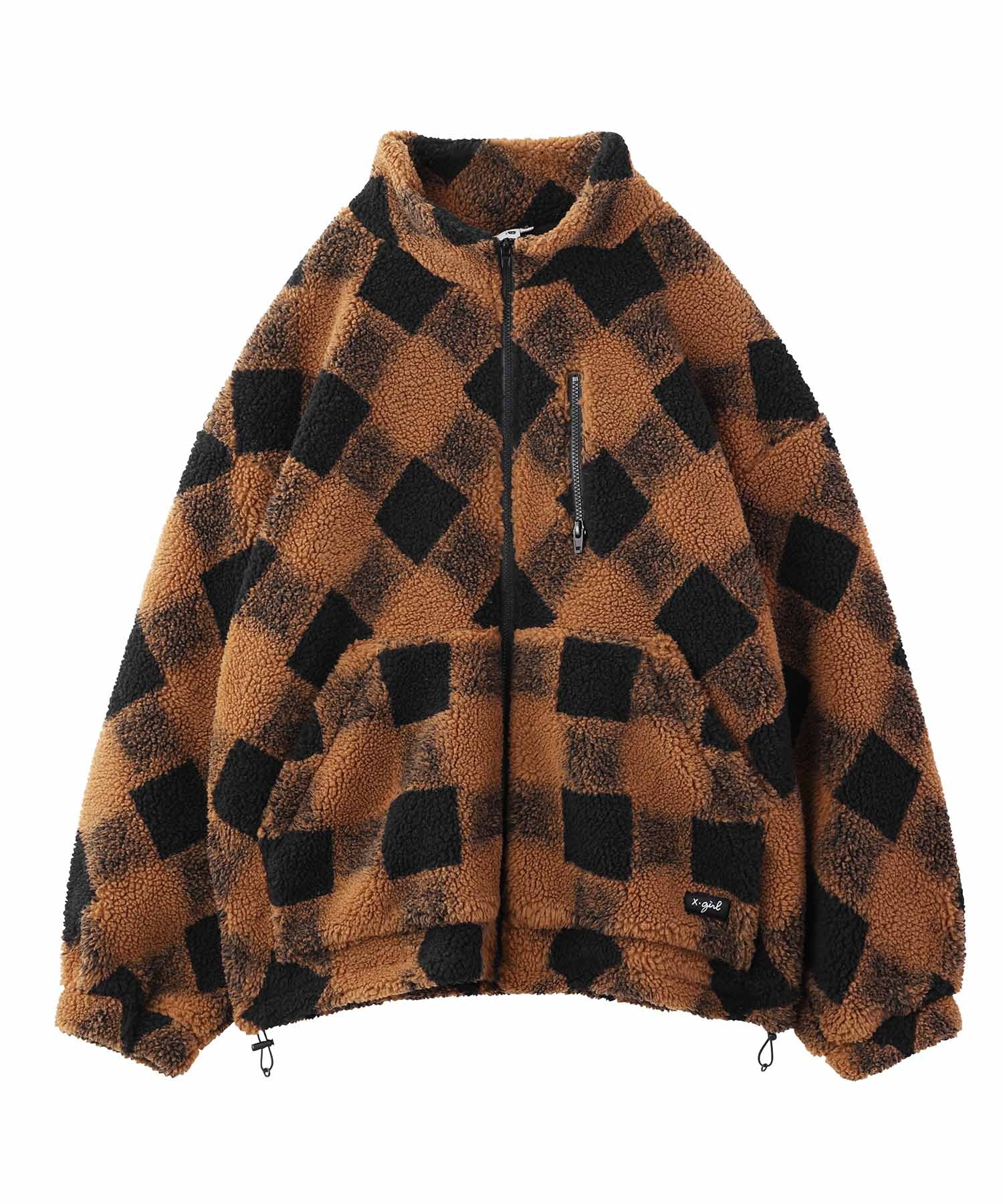 BUFFALO PLAID BOA BLOUSON | X-girl