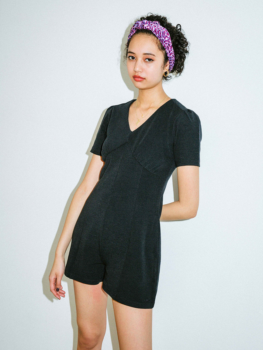 PUFF SLEEVE ROMPER, DRESS, X-Girl