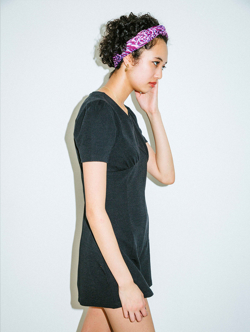 PUFF SLEEVE ROMPER, DRESS, X-Girl