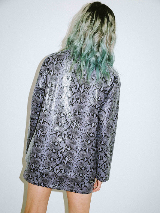 FAUX LEATHER CHINA JACKET - X-girl