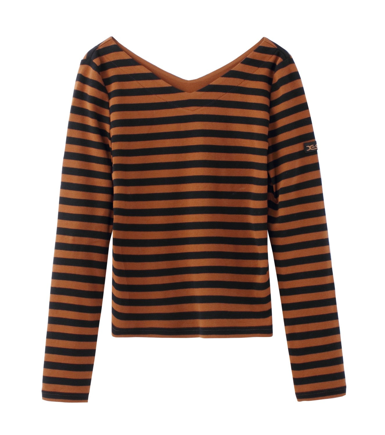 V-NECK STRIPED TOP - X-girl