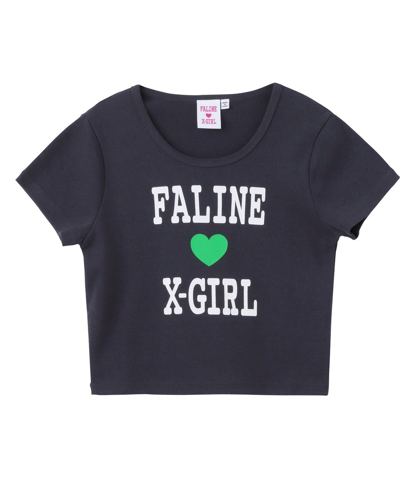 X-girl x FALINE S/S BABY TEE