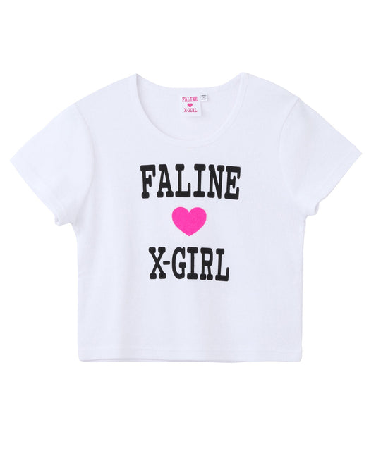 X-girl x FALINE S/S BABY TEE