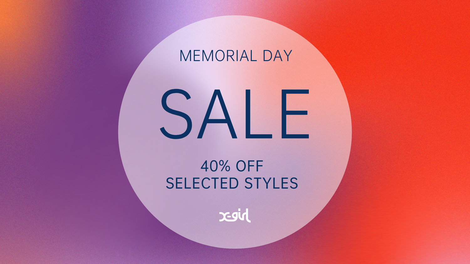 MEMORIAL DAY SALE