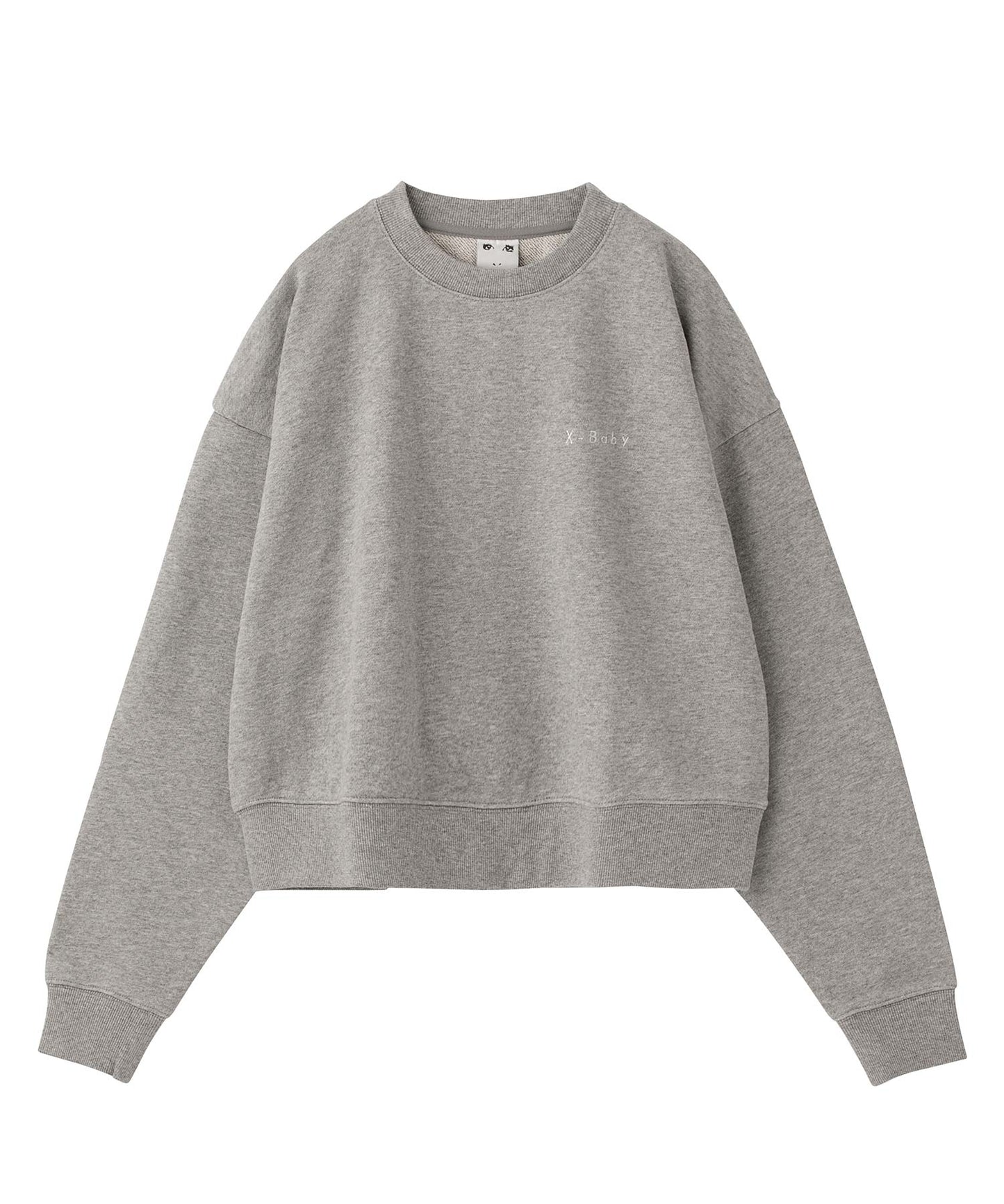 X-baby CROPPED CREW SWEAT TOP
