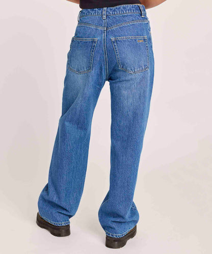 ASSYMETRIC WAIST DENIM PANTS