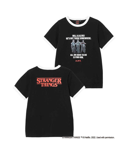 X-girl x STRANGER THINGS BOYS RINGER S/S TEE