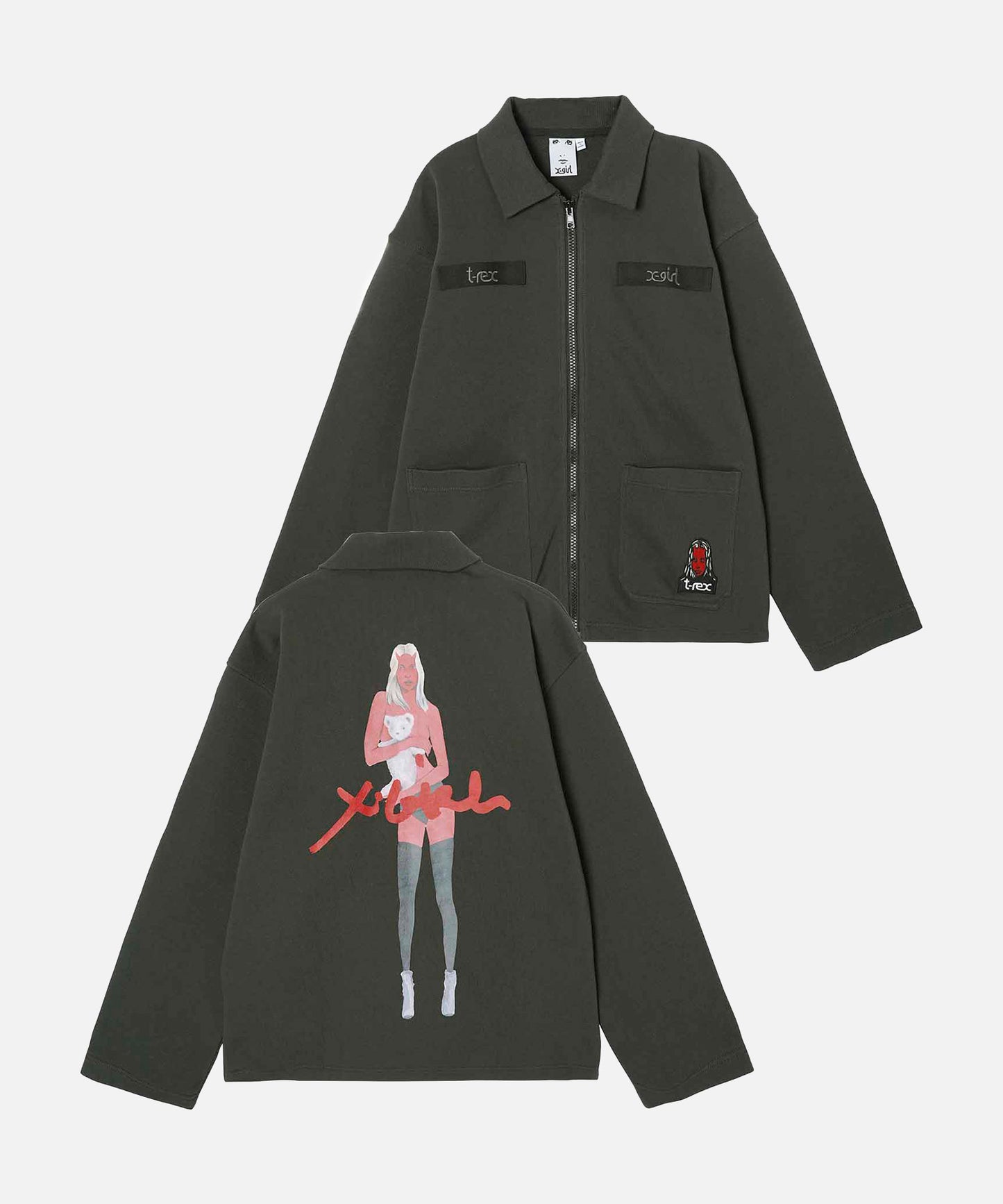 X-girl x T-REX SWEAT JACKET