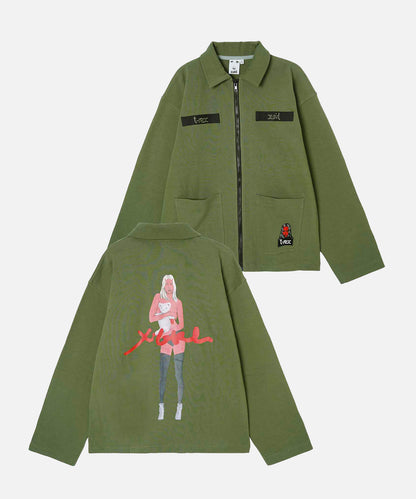 X-girl x T-REX SWEAT JACKET