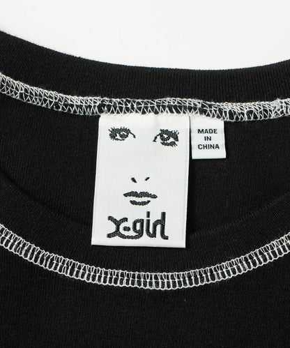 BICOLOR STITCH S/S BABY TEE