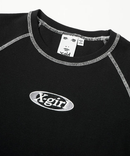 BICOLOR STITCH S/S BABY TEE