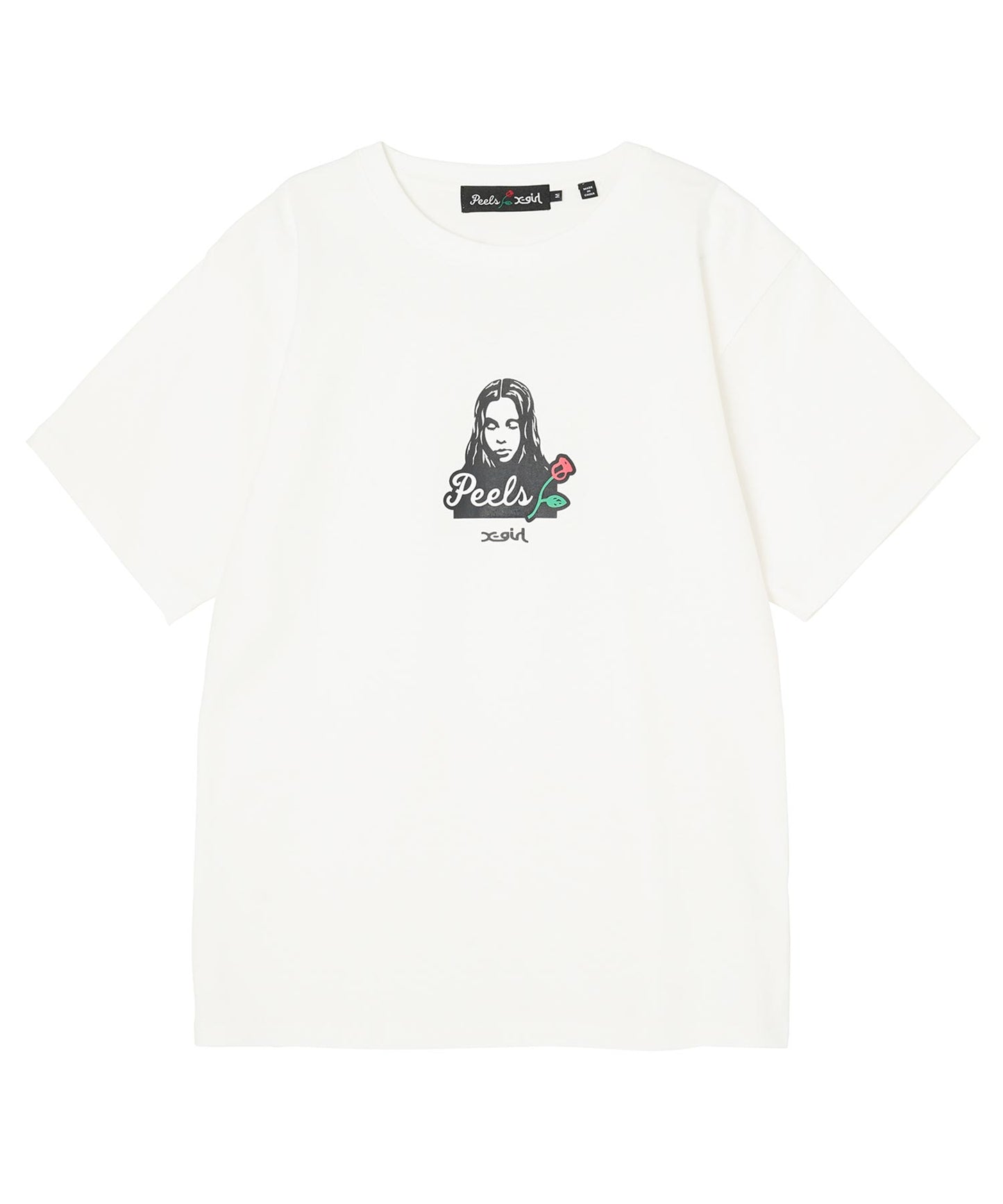 X-girl x Peels FACE S/S TEE