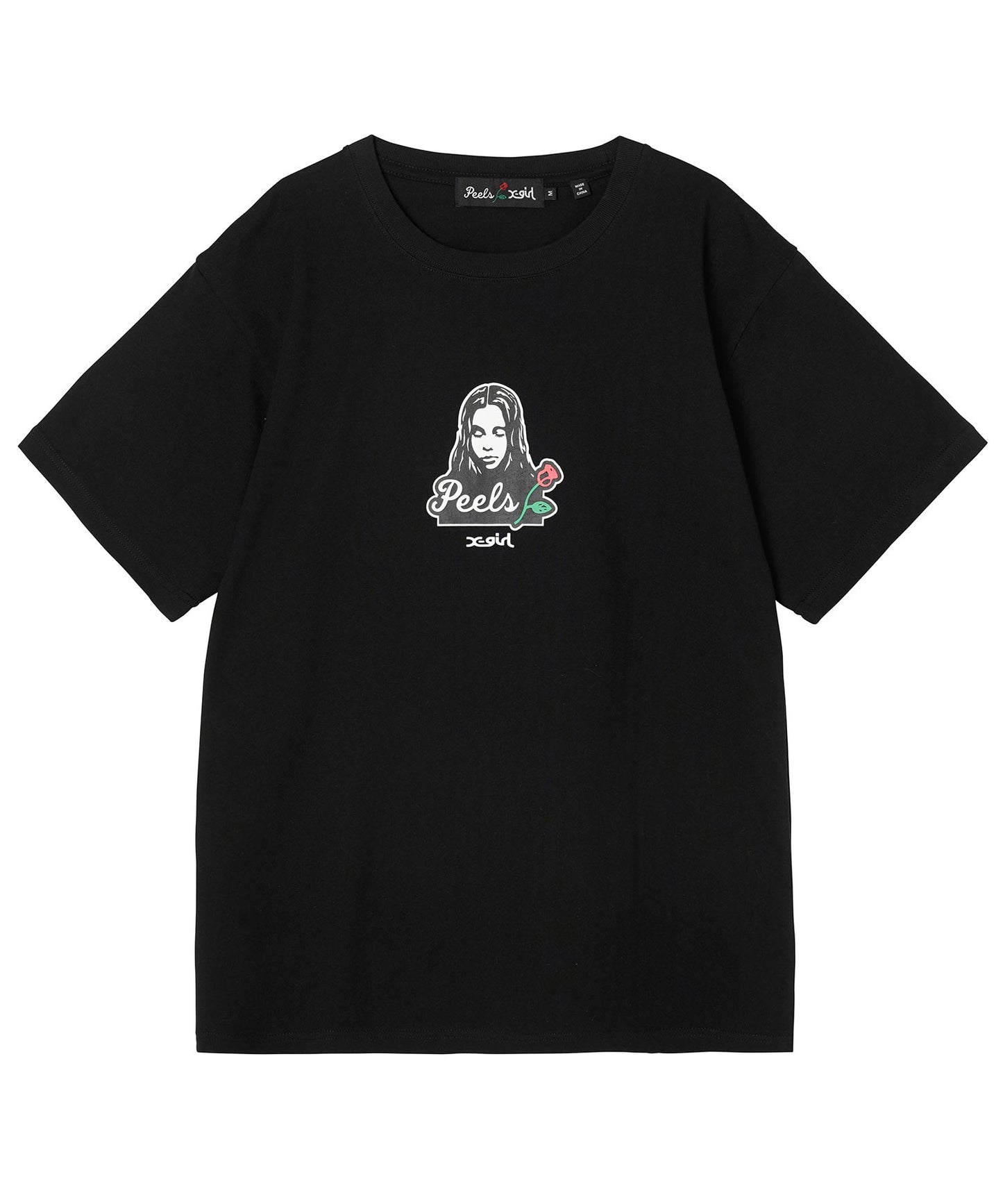 X-girl x Peels FACE S/S TEE