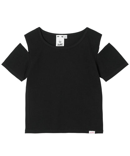 CUT OUT SHOULDER S/S TOP