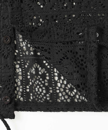 CROCHET CROPPED CARDIGAN